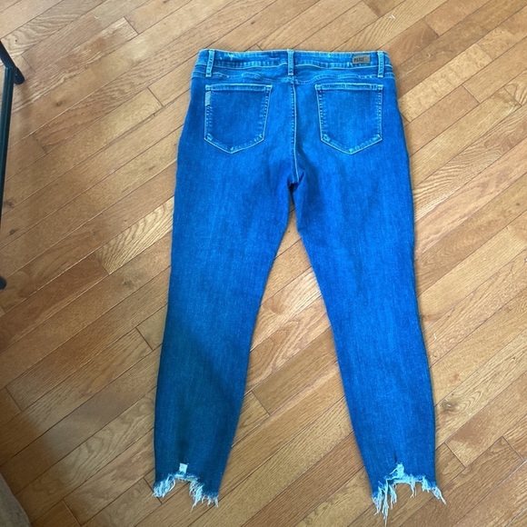 NWOT PAIGE VERDUGO ANKLE PETITE SZ32 W/RAW/CHEWED HEM SLIM LEG JEAN - Picture 12 of 16